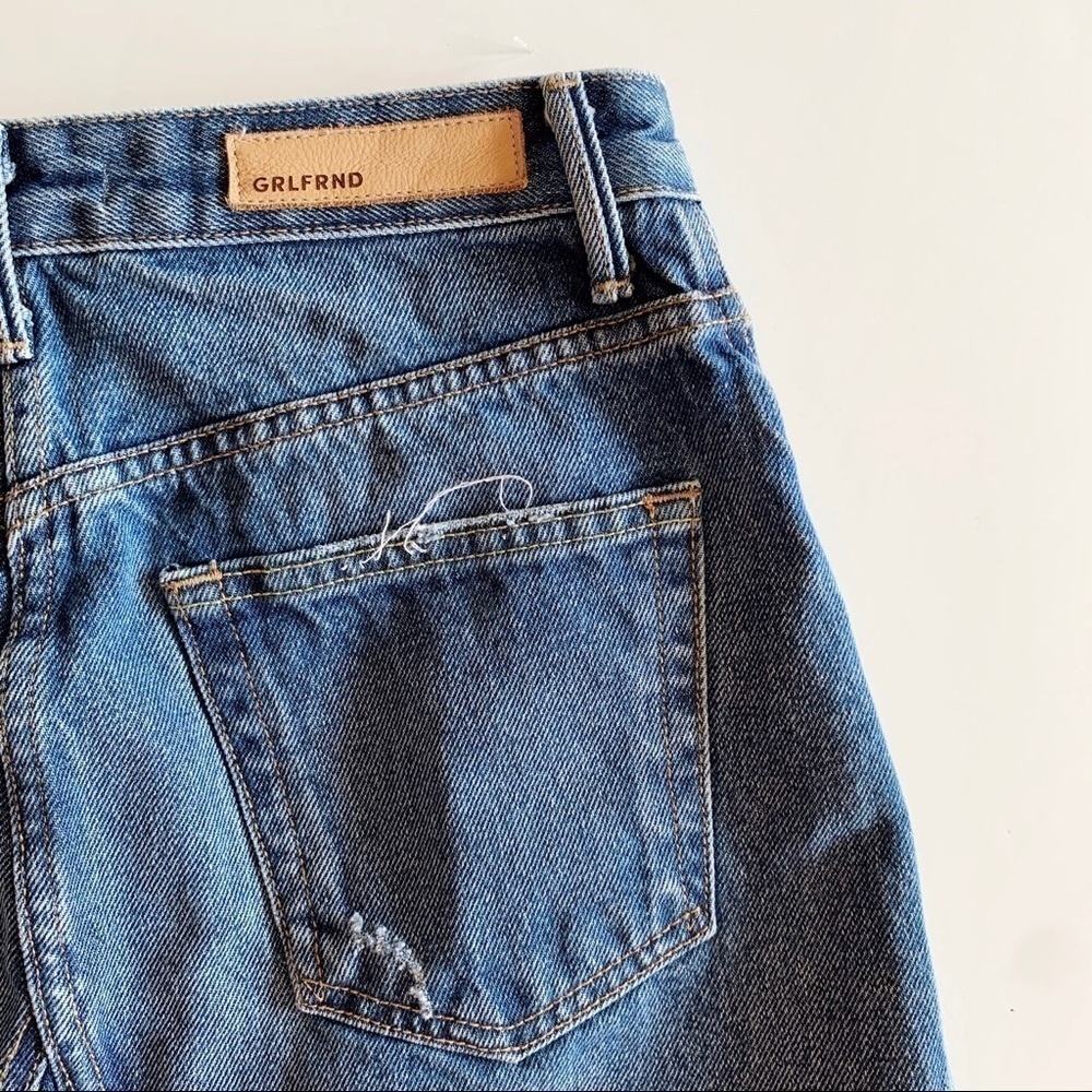 Grlfrnd Raw Hem Denim Mini Skirt Size 26 - Picture 4 of 4